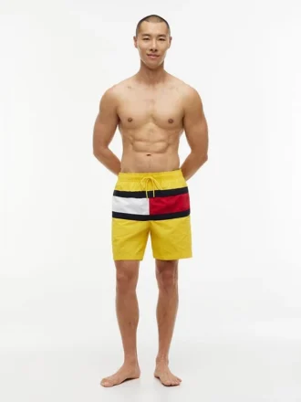 Short de bain 7&Prime; avec logo drapeau