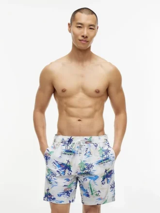 Short de bain 7&Prime; imprimé surf