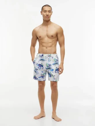 Short de bain 7&Prime; imprimé surf