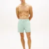 Short de bain rayé 18 cm