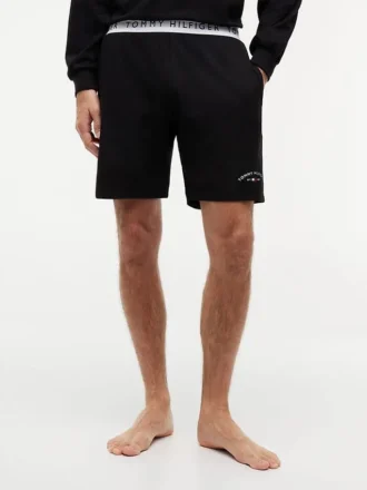 Short de nuit en piqué avec logo Hilfiger