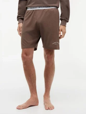 Short de nuit en piqué avec logo Hilfiger