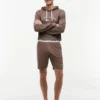 Short de nuit en piqué avec logo Hilfiger Short de nuit en piqué avec logo Hilfiger