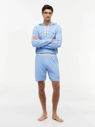 Short de nuit piqué avec logo Hilfiger