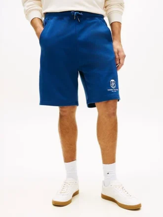 Short de survêtement en éponge à monogramme