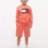 Short de survêtement pour enfant avec logo drapeau Short de survêtement pour enfant avec logo drapeau