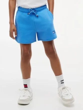 Short de survêtement pour enfant avec logo drapeau ton sur ton