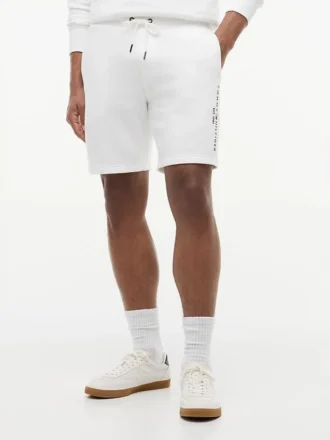 Short en molleton avec logo Tommy brodé