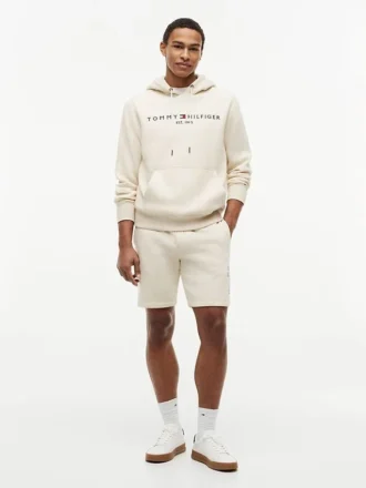 Short en molleton avec logo Tommy brodé