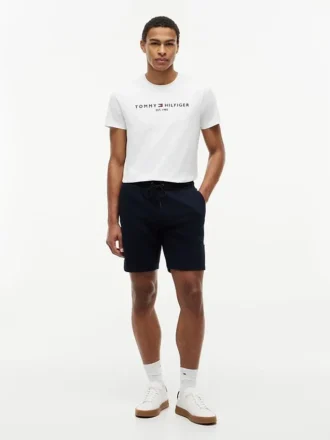 Short en molleton avec logo Tommy brodé