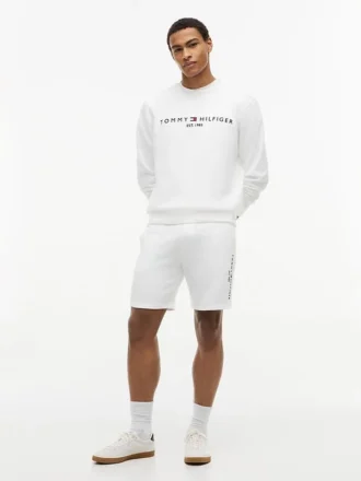 Short en molleton avec logo Tommy brodé