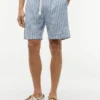 Shorts 7″ en coton et lin rayé Shorts 7″ en coton et lin rayé