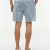 Shorts 7″ en coton et lin rayé Shorts 7″ en coton et lin rayé