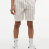 Shorts ample à rayures en mélange de lin pour enfant