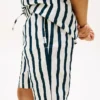 Shorts ample à rayures en mélange de lin pour enfant