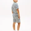 Shorts ample à rayures en mélange de lin pour enfant
