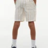 Shorts ample à rayures en mélange de lin pour enfant