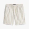 Shorts ample à rayures en mélange de lin pour enfant