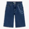Shorts baggy en denim imprimé graffiti pour enfant