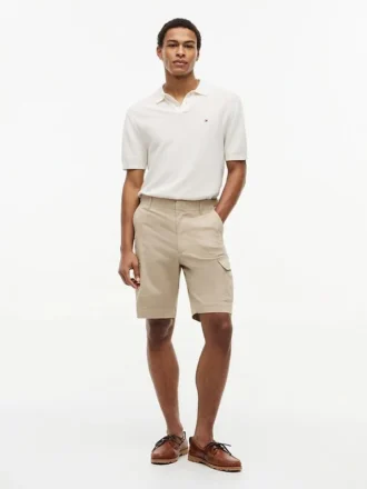Shorts cargo en sergé stretch à coupe décontractée