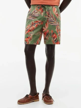 Shorts à coupe classique 18 cm à imprimé tropical