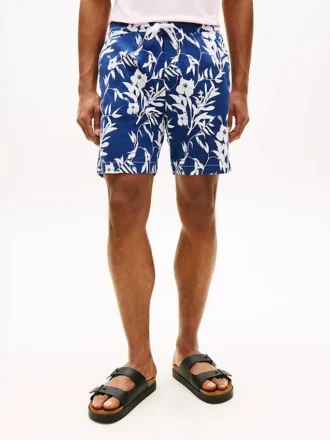 Shorts à coupe classique 18 cm à imprimé tropical