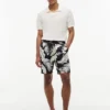Shorts à coupe classique 18 cm à imprimé tropical