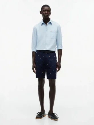 Shorts coupe classique 23 cm à imprimé drapeaux de voile
