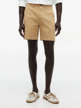 Shorts à coupe classique 7″ avec imprimé ancre Shorts à coupe classique 7″ avec imprimé ancre