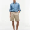 Shorts décontractés en mélange coton-lin Shorts décontractés en mélange coton-lin