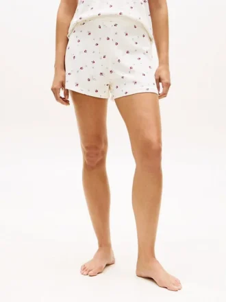 Shorts de nuit en mélange imprimé floral