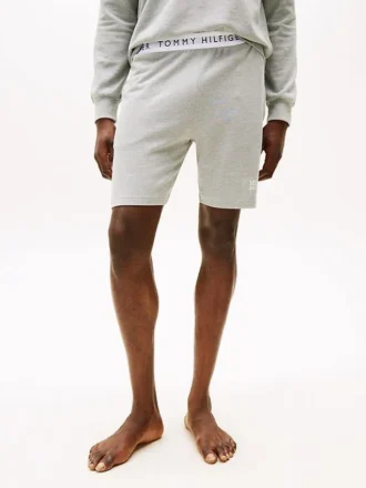 Shorts de nuit en piqué avec logo Hilfiger 8&Prime;