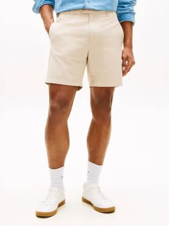 Shorts en coton et lin, coupe classique, 18 cm Shorts en coton et lin, coupe classique, 18 cm