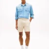 Shorts en coton et lin, coupe classique, 18 cm Shorts en coton et lin, coupe classique, 18 cm