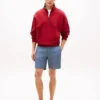 Shorts en coton et lin, coupe classique, 18 cm