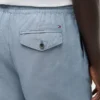 Shorts en coton et lin, coupe classique, 18 cm