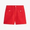 Shorts en denim à poches boutonnées dorées Shorts en denim à poches boutonnées dorées