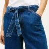 Shorts en denim taille haute avec ceinture
