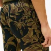 Shorts en lin à imprimé tropical