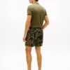 Shorts en lin à imprimé tropical