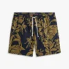 Shorts en lin à imprimé tropical