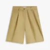 Shorts en popeline plissé
