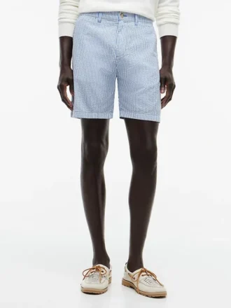 Shorts en seersucker coupe classique 7″ Shorts en seersucker coupe classique 7″
