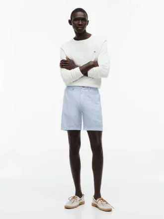 Shorts en seersucker coupe classique 7″ Shorts en seersucker coupe classique 7″