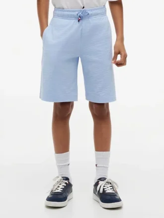 Shorts en seersucker stretch pour enfant Shorts en seersucker stretch pour enfant