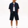 Shorts en seersucker stretch pour enfant Shorts en seersucker stretch pour enfant