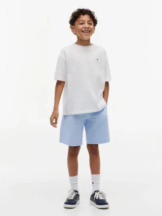 Shorts en seersucker stretch pour enfant Shorts en seersucker stretch pour enfant