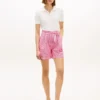 Shorts en seersucker vichy avec ceinture Shorts en seersucker vichy avec ceinture