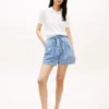 Shorts en seersucker vichy avec ceinture Shorts en seersucker vichy avec ceinture