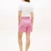Shorts en seersucker vichy avec ceinture Shorts en seersucker vichy avec ceinture